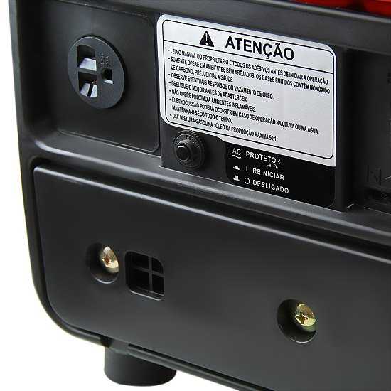 Gerador De Energia Gasolina 2T Part. Manual 0,9kw